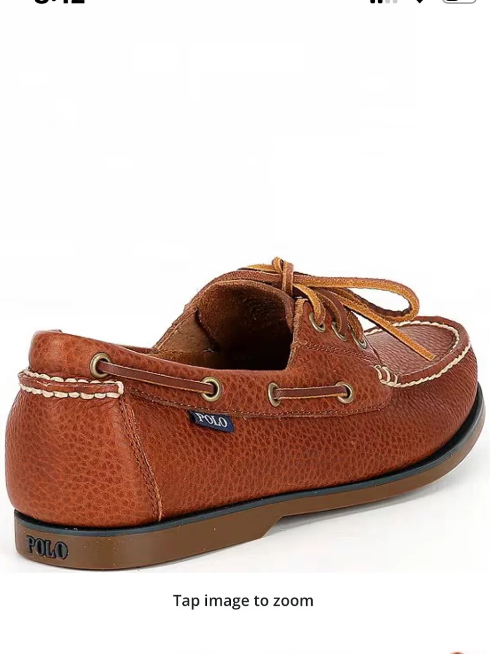 NWOT - POLO RALPH LAUREN Men's ‘Bienne’ Pebbled Leather Boat Shoes